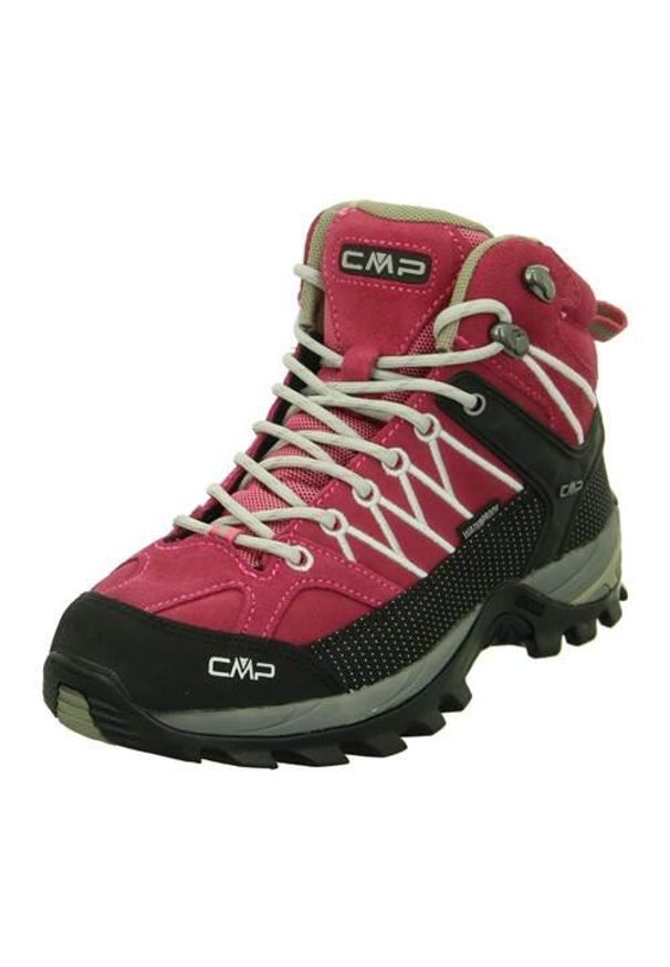Buty trekkingowe damskie CMP Rigel Mid. Wysokość cholewki: za kostkę. Zapięcie: sznurówki. Kolor: wielokolorowy. Materiał: materiał, skóra, syntetyk. Szerokość cholewki: normalna