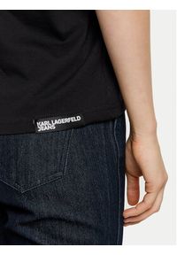 Karl Lagerfeld Jeans T-Shirt A1W17031 Czarny Regular Fit. Kolor: czarny. Materiał: bawełna #4