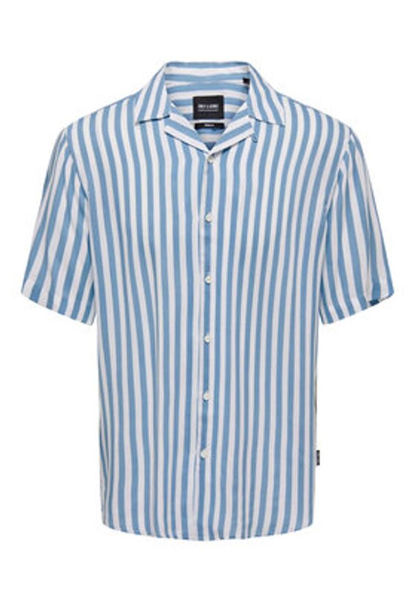 Only & Sons Koszula 22013267 Niebieski Regular Fit. Kolor: niebieski. Materiał: wiskoza