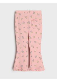 Sinsay - Spodnie dzwony z ozdobnymi falbankami - różowy. Kolor: różowy #1