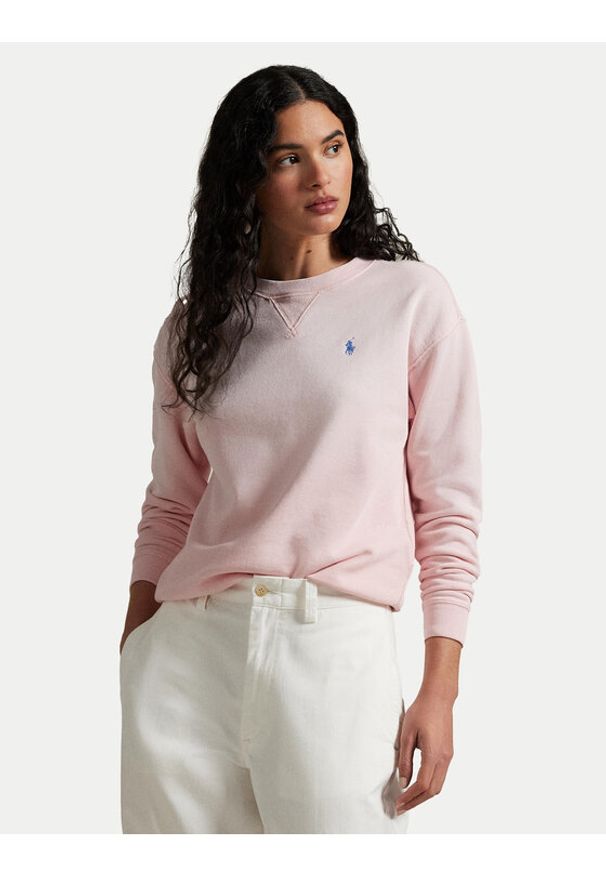 Polo Ralph Lauren Bluza 211935582016 Różowy Regular Fit. Typ kołnierza: polo. Kolor: różowy. Materiał: bawełna