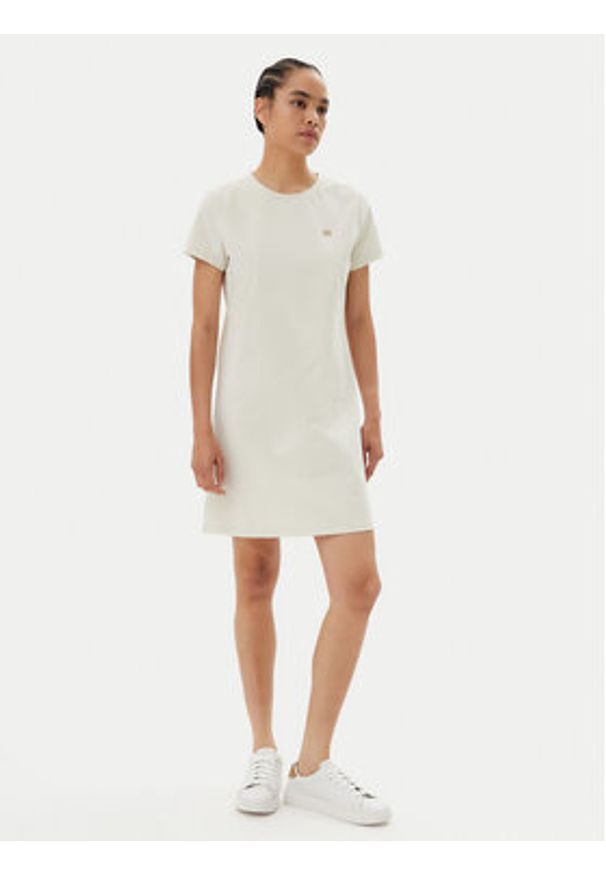 EA7 Emporio Armani Sukienka codzienna 7W000084 AF12484 U1112 Beżowy Regular Fit. Okazja: na co dzień. Kolor: beżowy. Materiał: bawełna. Typ sukienki: proste. Styl: casual