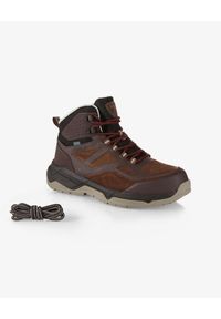 Kilpi PITON HIGH WP-U buty na zewnątrz. Kolor: brązowy. Materiał: nylon