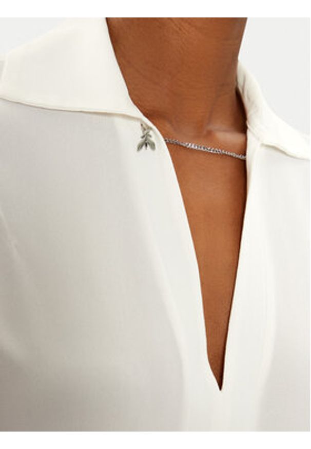 Patrizia Pepe Bluzka 8C0775/A8I1-W146 Biały Regular Fit. Kolor: biały. Materiał: wiskoza