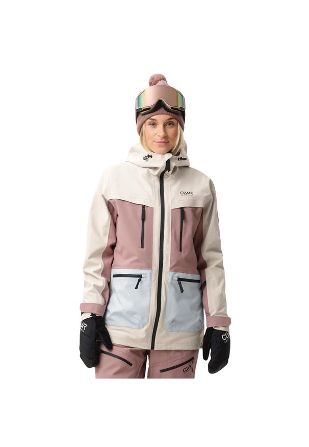 Damska kurtka narciarska Colourwear W Transfer. Kolor: beżowy, wielokolorowy, brązowy. Sezon: zima. Sport: narciarstwo