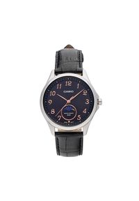 Casio Zegarek MTP-M110L-1AVER Czarny. Kolor: czarny. Materiał: skóra #1
