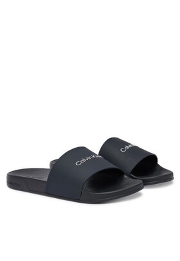 Calvin Klein Klapki Ess Slide Monobrand Cv HM0HM02107 Granatowy. Kolor: niebieski. Materiał: syntetyk