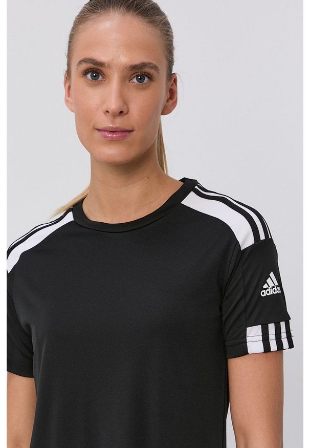 adidas Performance T-shirt GN5757 damski kolor czarny. Okazja: na co dzień. Kolor: czarny. Materiał: materiał. Wzór: nadruk. Styl: casual