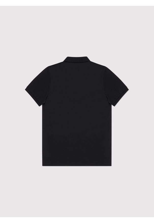 Pako Lorente - PAKO LORENTE – Czarny t-shirt polo. Typ kołnierza: polo. Kolor: czarny. Materiał: elastan, bawełna