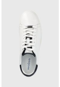 Wojas sneakersy skórzane kolor biały. Nosek buta: okrągły. Zapięcie: sznurówki. Kolor: biały. Materiał: skóra