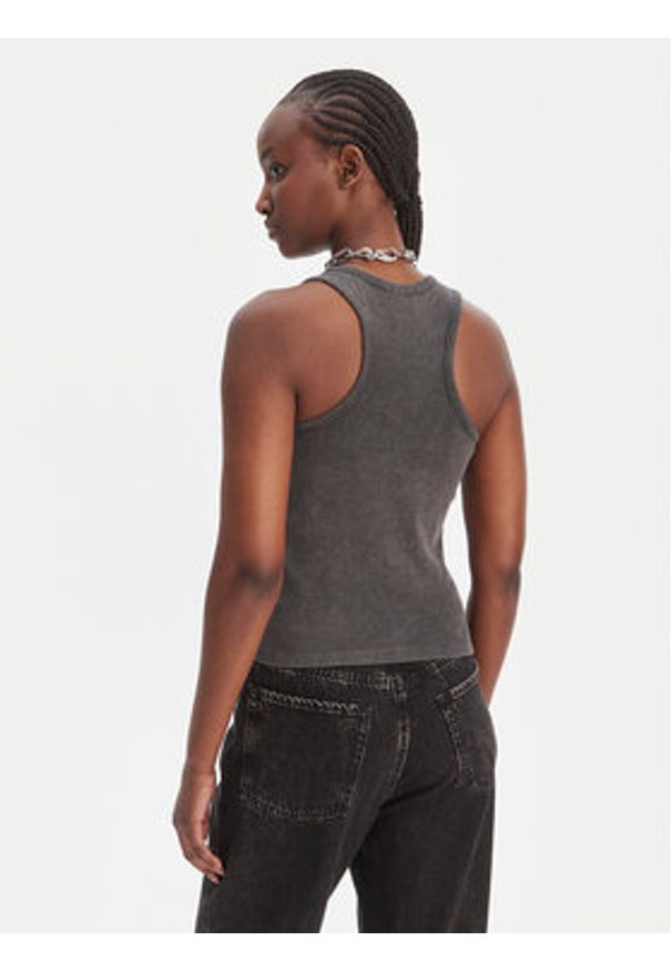 Patrizia Pepe Top 8M1768/J373-S763 Szary Slim Fit. Kolor: szary. Materiał: bawełna