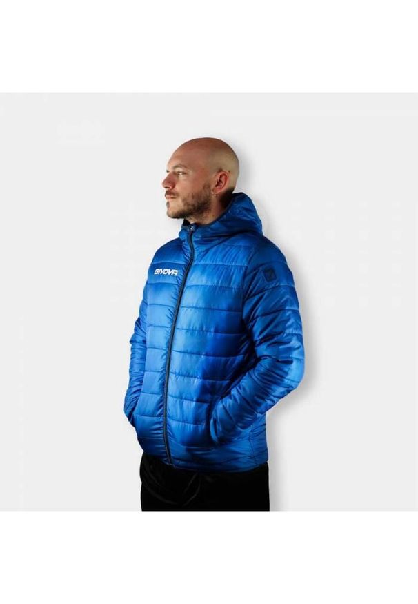 Kurtka sportowa Givova Olanda 2XL. Kolor: niebieski. Sezon: zima. Sport: piłka nożna