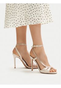 Nine West Sandały EO-LS1005252-1 Écru. Kolor: kremowy. Materiał: materiał #1