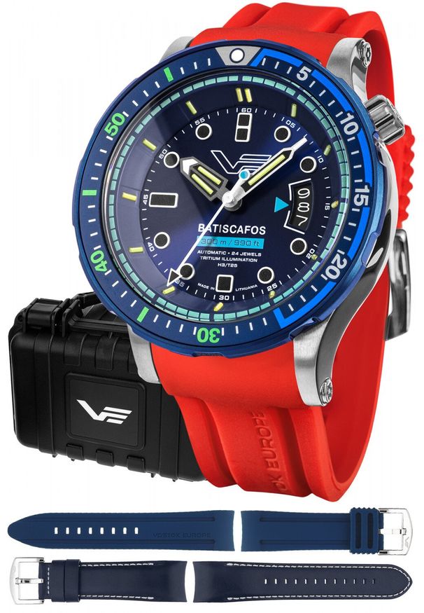 Zegarek Vostok Europe Zegarek męski Vostok Europe NH35A-511E768SR czerwony. Kolor: czerwony