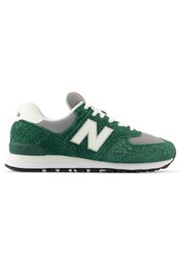 Buty unisex New Balance U574GNH – zielone. Okazja: na co dzień. Kolor: zielony. Materiał: guma, zamsz, skóra, materiał, syntetyk. Szerokość cholewki: normalna. Model: New Balance 574 #1