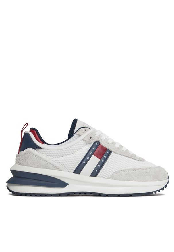 Tommy Jeans Sneakersy Tjm Runner Leather Outsole EM0EM01315 Granatowy. Kolor: niebieski. Materiał: materiał, mesh