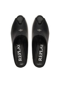 Replay - REPLAY Klapki GWH3L .000.C0001S Czarny. Kolor: czarny. Materiał: skóra #4