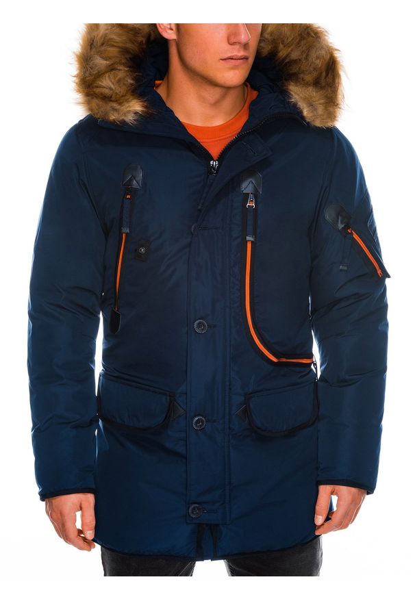 Niebieska kurtka Ombre Clothing na zimę