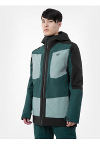4f - Kurtka narciarska membrana 15 000 męska. Kolor: zielony. Materiał: materiał, włókno, mesh. Sezon: zima. Sport: narciarstwo #2
