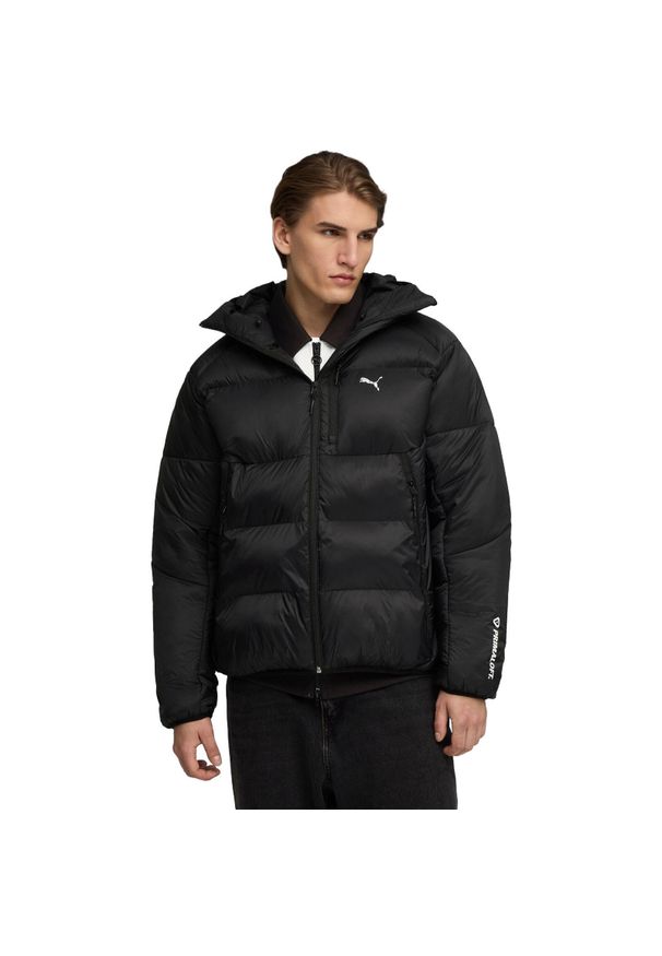 Kurtka męskie Puma tech Primaloft Puffer Jacket Bl. Kolor: czarny. Materiał: poliester, materiał, puch. Technologia: Primaloft. Sport: turystyka piesza