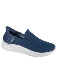 skechers - Buty sportowe Sneakersy męskie, Slip-Ins: Go Walk Flex - No Hands. Kolor: niebieski. Sport: turystyka piesza