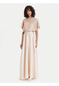 ACCESS FASHION Sukienka wieczorowa 63-3439-392 Złoty Regular Fit. Kolor: złoty. Materiał: syntetyk. Styl: wizytowy #1