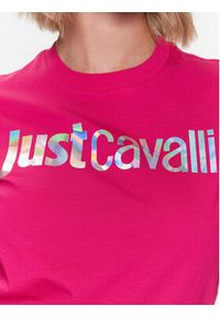 Just Cavalli T-Shirt 74PBHG00 Różowy Regular Fit. Kolor: różowy. Materiał: bawełna