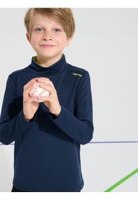 Sinsay - Bluza ze stójką Active - granatowy. Typ kołnierza: kołnierzyk stójkowy. Kolor: niebieski
