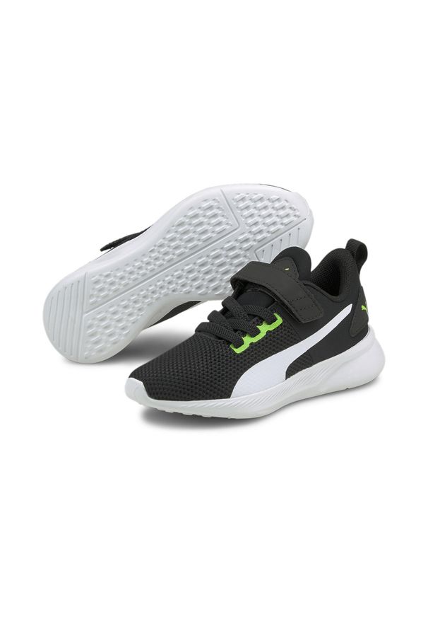 Puma - Dziecięce buty sportowe Flyer Runner V PUMA Green Flash White Black. Kolor: wielokolorowy, czarny, zielony, biały