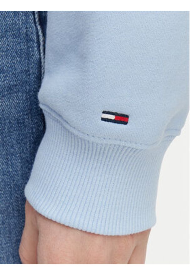 Tommy Jeans Bluza Bubble Logo DW0DW22366 Niebieski jasny Boxy Fit. Kolor: niebieski. Materiał: bawełna