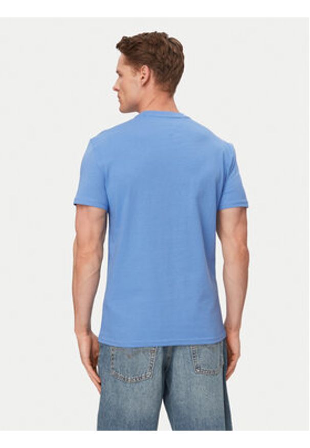 Tommy Jeans T-Shirt DM0DM22539 Niebieski Regular Fit. Kolor: niebieski. Materiał: bawełna