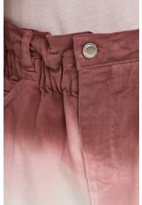 Silvian Heach szorty jeansowe damskie kolor bordowy wzorzyste high waist. Stan: podwyższony. Kolor: czerwony. Materiał: jeans #4