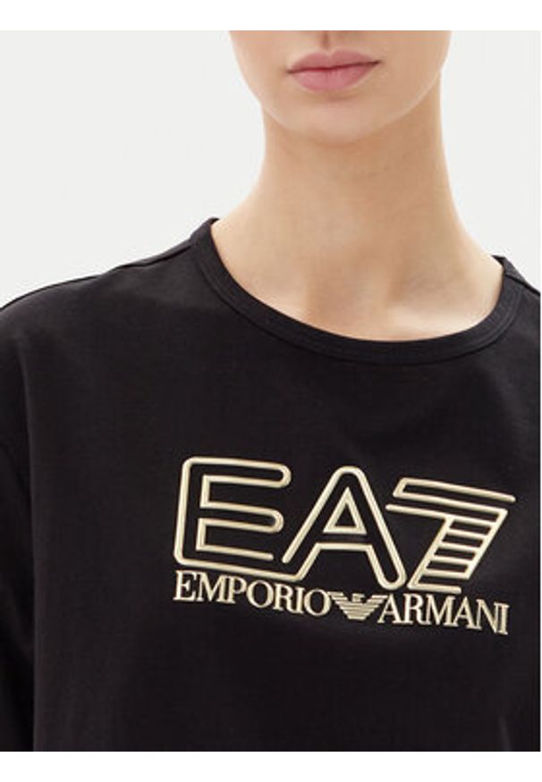 EA7 Emporio Armani T-Shirt 7W000098 AF12503 MC004 Czarny Loose Fit. Kolor: czarny. Materiał: bawełna