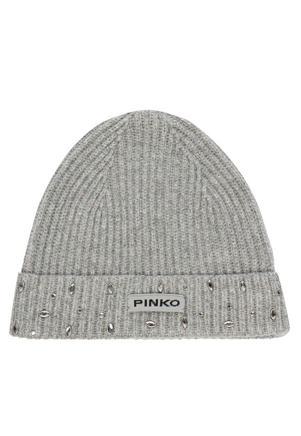 Pinko - Czapka PINKO. Kolor: szary