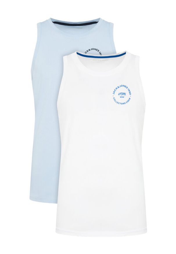 Jack & Jones Komplet tank topów Simon 12276429 Kolorowy Regular Fit. Materiał: bawełna. Wzór: kolorowy