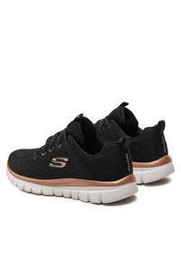 skechers - Skechers Sneakersy 12615/BKGD Czarny. Kolor: czarny. Materiał: materiał