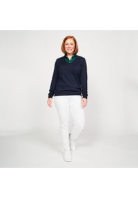 INESIS - Sweter do golfa damski MW 100. Typ kołnierza: golf. Kolor: niebieski. Materiał: bawełna, materiał. Styl: elegancki #2