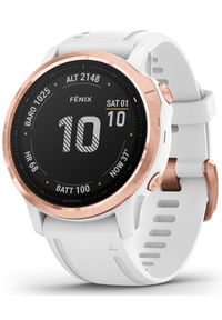 GARMIN - Garmin zegarek Fenix 6S PRO, Rose Gold, White band. Rodzaj zegarka: smartwatch. Kolor: biały. Styl: militarny #1