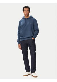 TOMMY HILFIGER - Tommy Hilfiger Bluza Essential Terry MW0MW37235 Niebieski Regular Fit. Kolor: niebieski. Materiał: bawełna #5
