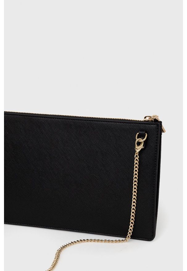 Love Moschino kopertówka kolor czarny. Kolor: czarny. Rodzaj torebki: na ramię