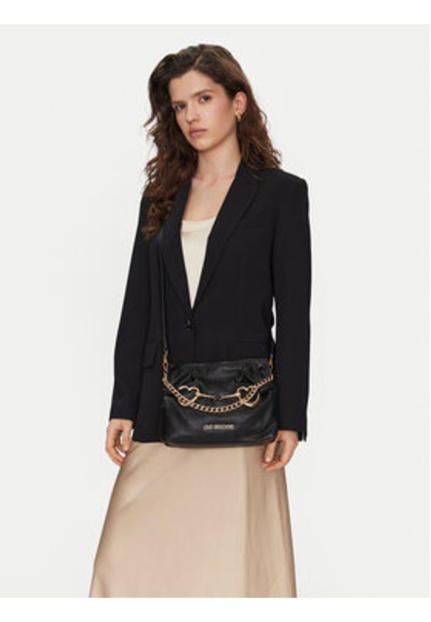Love Moschino - LOVE MOSCHINO Torebka JC4035PP1MLB0000 Czarny. Kolor: czarny. Materiał: skórzane