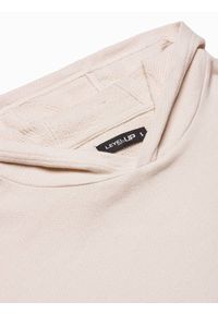 Ombre Clothing - Bluza męska z kapturem B1188 - biała - XXL. Typ kołnierza: kaptur. Kolor: biały. Materiał: bawełna, poliester #6