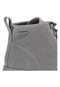 Big-Star - Szare Botki Big Star Damskie Sportowe Buty. Okazja: na co dzień. Zapięcie: sznurówki. Kolor: szary. Materiał: materiał. Szerokość cholewki: normalna. Styl: sportowy #3