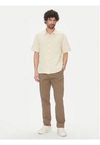 Jack & Jones Koszula Dobby 12277184 Beżowy Relaxed Fit. Kolor: beżowy. Materiał: bawełna #6
