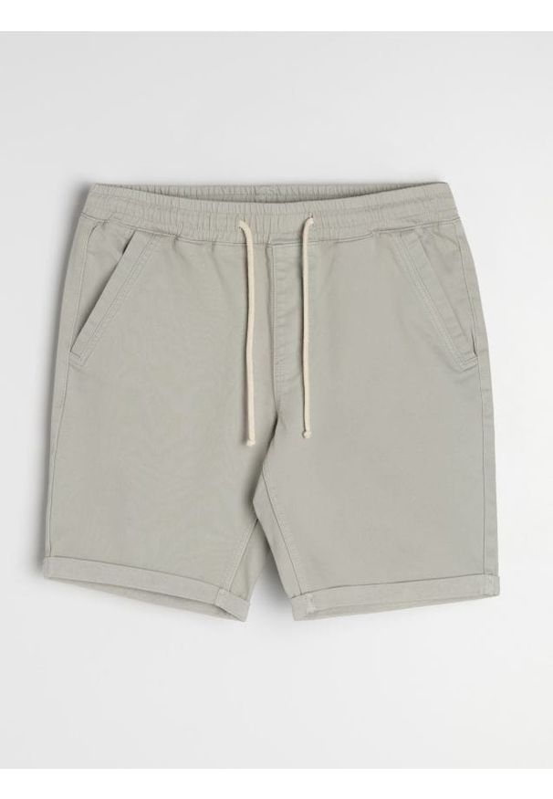 Sinsay - Szorty jeansowe jogger - kremowy. Kolor: kremowy. Materiał: jeans