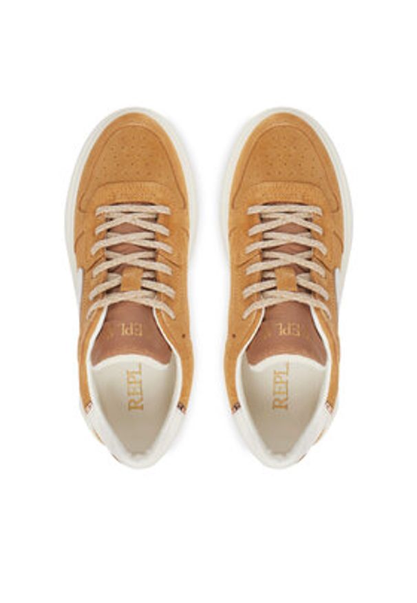 Replay - REPLAY Sneakersy GWZ8A .000.C0004L Brązowy. Kolor: brązowy. Materiał: zamsz, skóra