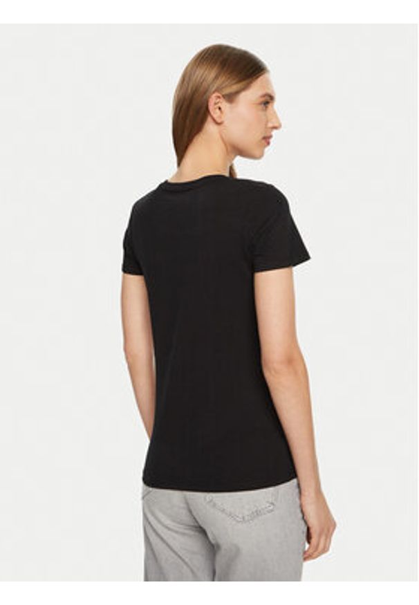 Guess T-Shirt O5RI01 KBBU1 Czarny Slim Fit. Kolor: czarny. Materiał: syntetyk