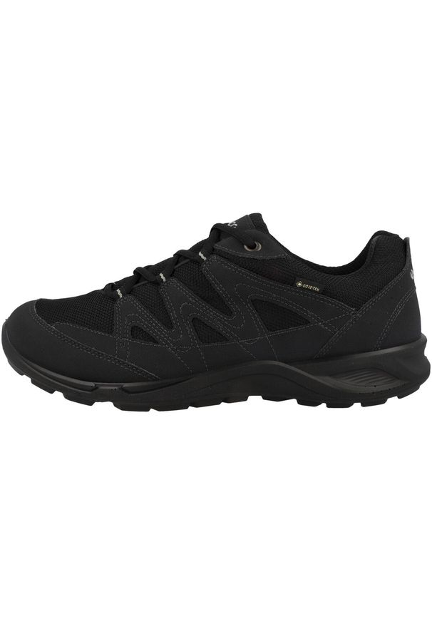 ecco - Buty do chodzenia męskie Ecco 82578451707. Zapięcie: sznurówki. Kolor: czarny. Materiał: materiał, syntetyk. Szerokość cholewki: normalna. Sport: turystyka piesza