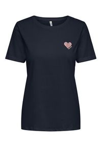 only - ONLY T-Shirt Kita 15244714 Granatowy Regular Fit. Kolor: niebieski. Materiał: bawełna #4