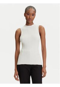 Hugo - HUGO Bluzka Sarepilk 50542597 Écru Slim Fit. Materiał: wiskoza